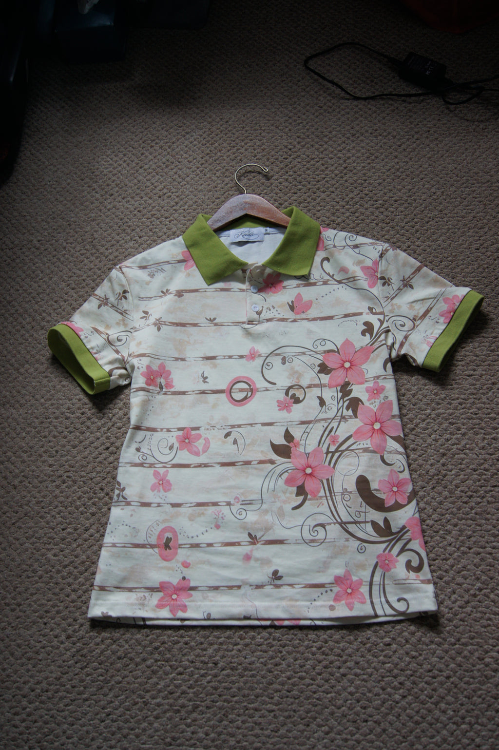 Main Floral Polo [Pink and Green]