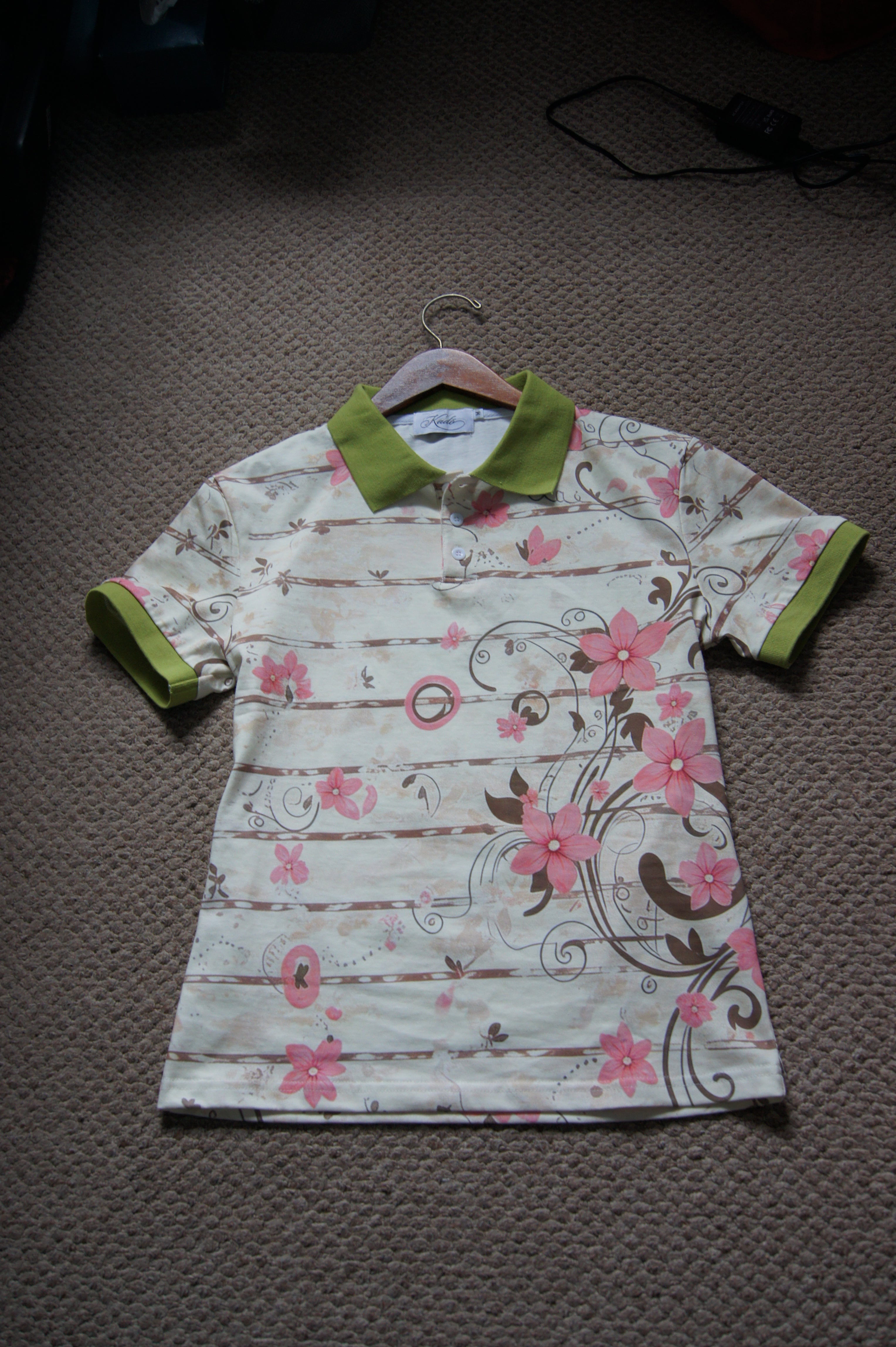 Main Floral Polo [Pink and Green]