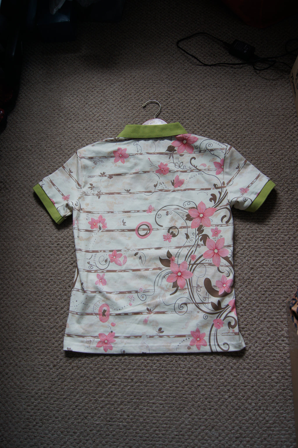 Main Floral Polo [Pink and Green]