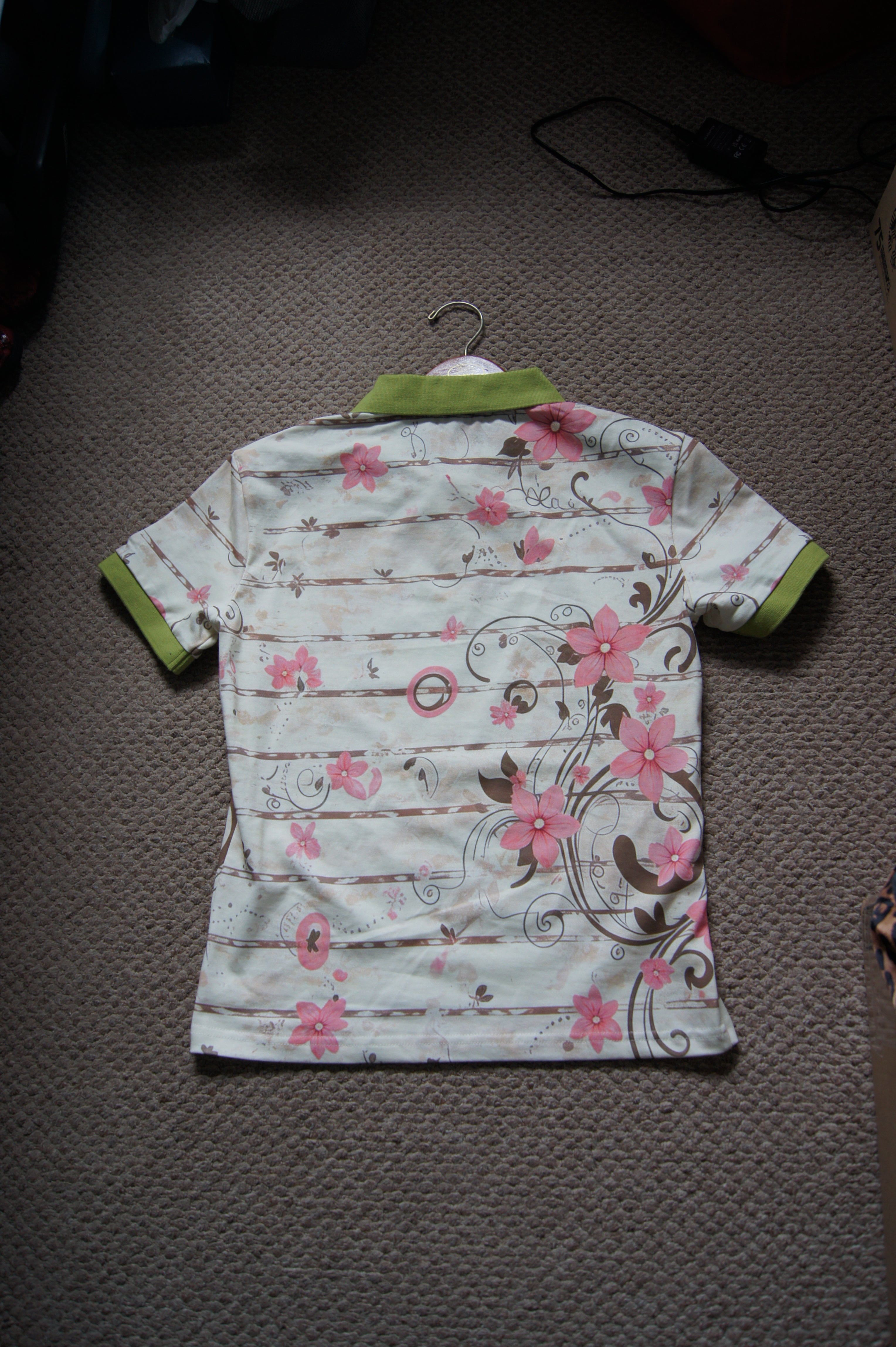 Main Floral Polo [Pink and Green]