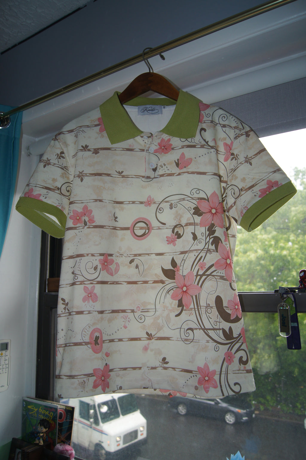 Main Floral Polo [Pink and Green]