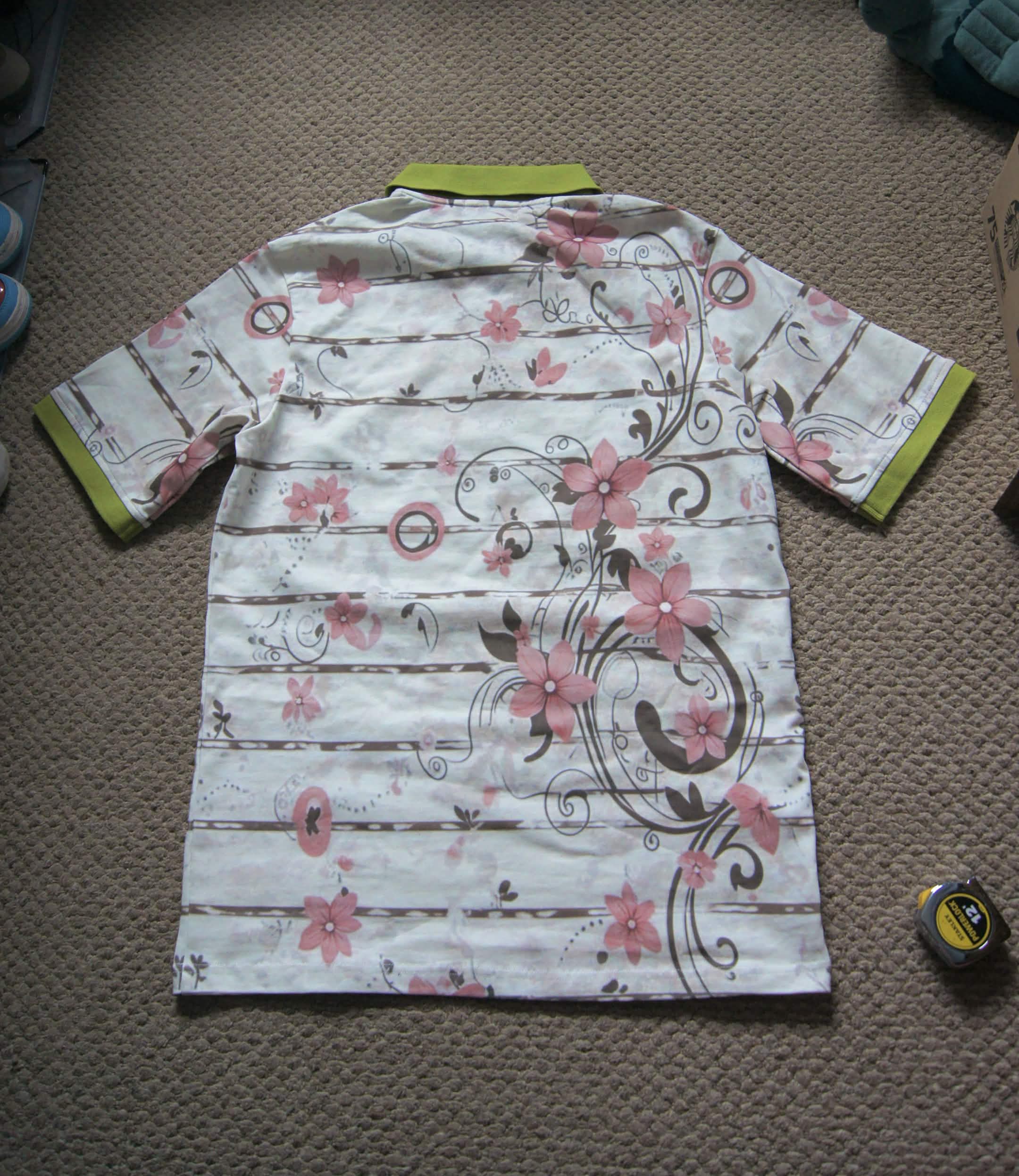 Main Floral Polo [Pink and Green]